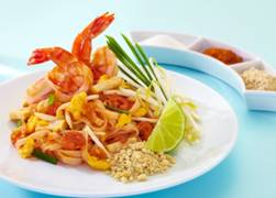 Thai Fried Noodles with Prawns